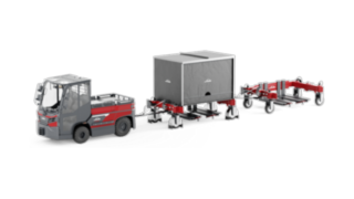 A Linde LT16 Ch/BMh sorozatú robusztus vontatót a szabadtéri áruszállításra optimalizálták. Linde LT16 Ch/BMh