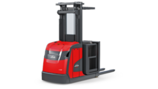 A Linde MH V10 sorozatú függőleges komissiózó targoncája A Linde MH V10 sorozatú függőleges komissiózó targoncája