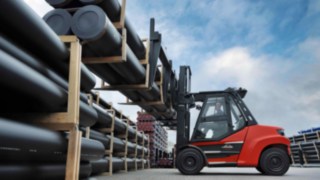 A Linde Anyagmozgatás H50 – H80 sorozatú dízelüzemű targoncái