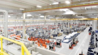 A Linde tolóoszlopos targoncáinak gyártása Stříbróban (Csehország) A Linde tolóoszlopos targoncái a Stříbróban (Csehország) lévő KION-gyárban készülnek.