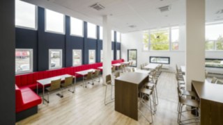 A Linde új épületének belső része A Linde új épületének belső része