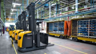Linde jármű használat közben a Heidelberger Druckmaschinen AG-nál Linde jármű használat közben a Heidelberger Druckmaschinen AG-nál