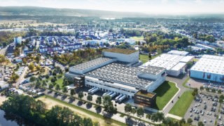 A KION Regional Distribution Center Central Europe Kahl am Mainban, tetőre szerelt napelemes rendszerrel