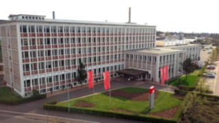A Linde Anyagmozgatás épülete Aschaffenburgban A Linde Anyagmozgatás épülete Aschaffenburgban