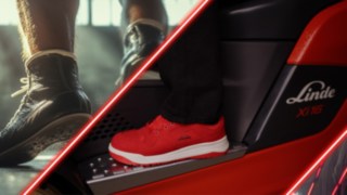 Ergonomikusan kialakított belépés az elektromos targoncába