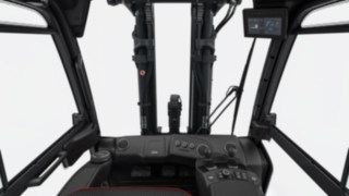 Optimalizált kilátás az első szélvédőn keresztül a Linde Steer Control rendszerrel Optimális kilátás a Linde Anyagmozgatás Linde Steer Control rendszerével